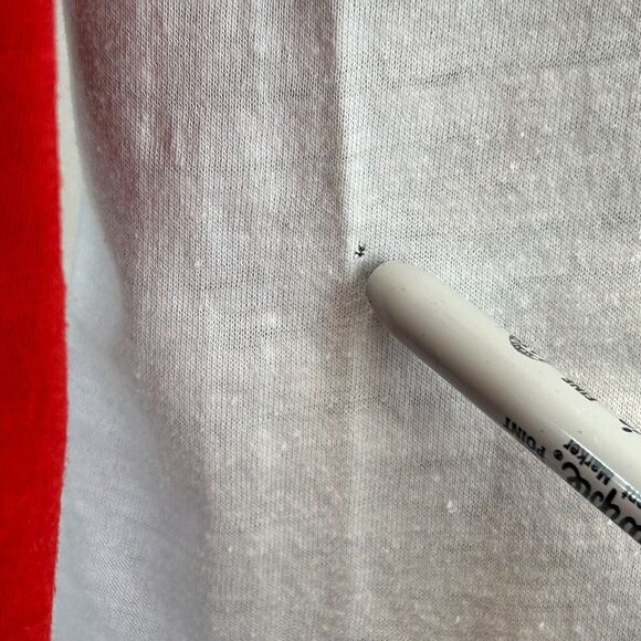 Vintage Apple Computers Raglan T Shirt Mens XS Picasso Macintosh 128K 80s Red - Picture 4 of 9